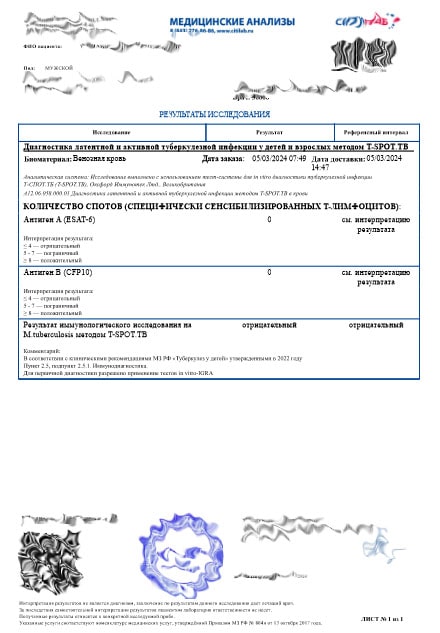 Купить готовый результат анализа на туберкулез в Уфе - МедосмотрУфа